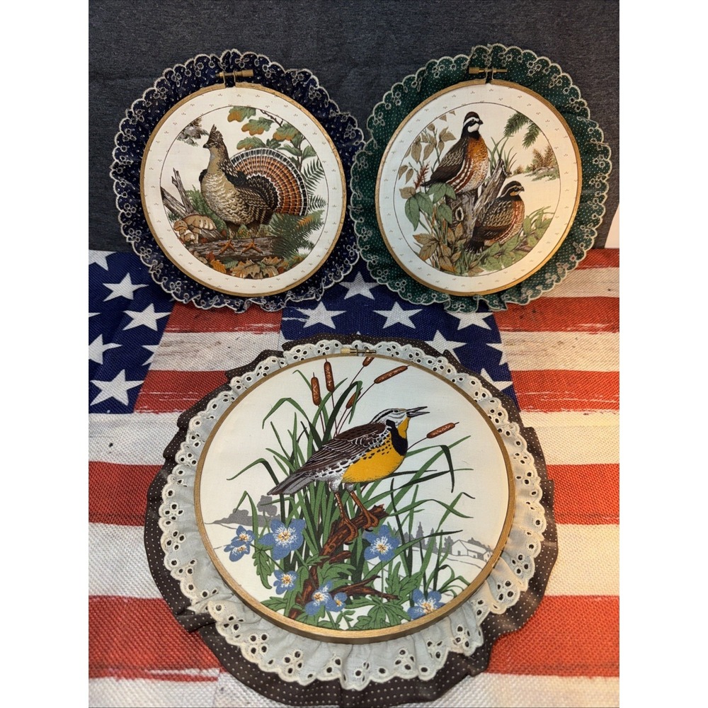 Handmade Wall Art Lot Of 3